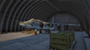 deadside hangar met vliegtuig